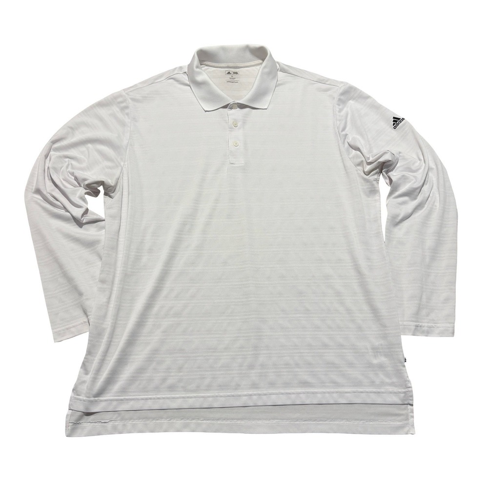 Adidas Golf Climalite Men's Long Sleeve Performance Polo Shirt Size XL 25 x 32